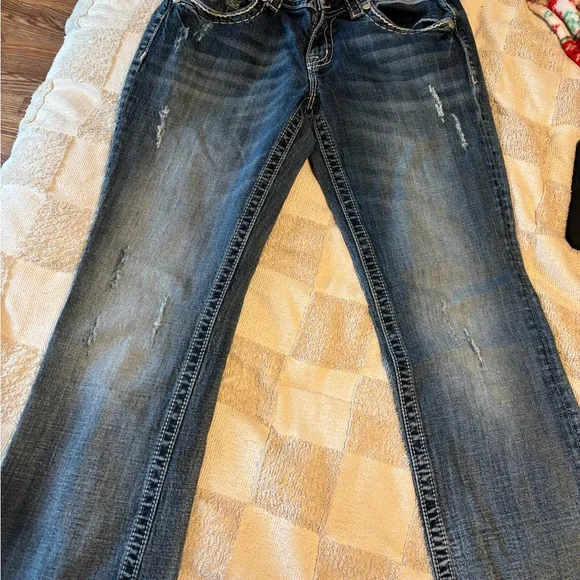 Miss Me Women's Dark Blue Boot Cut Jeans - Picture 2 of 3